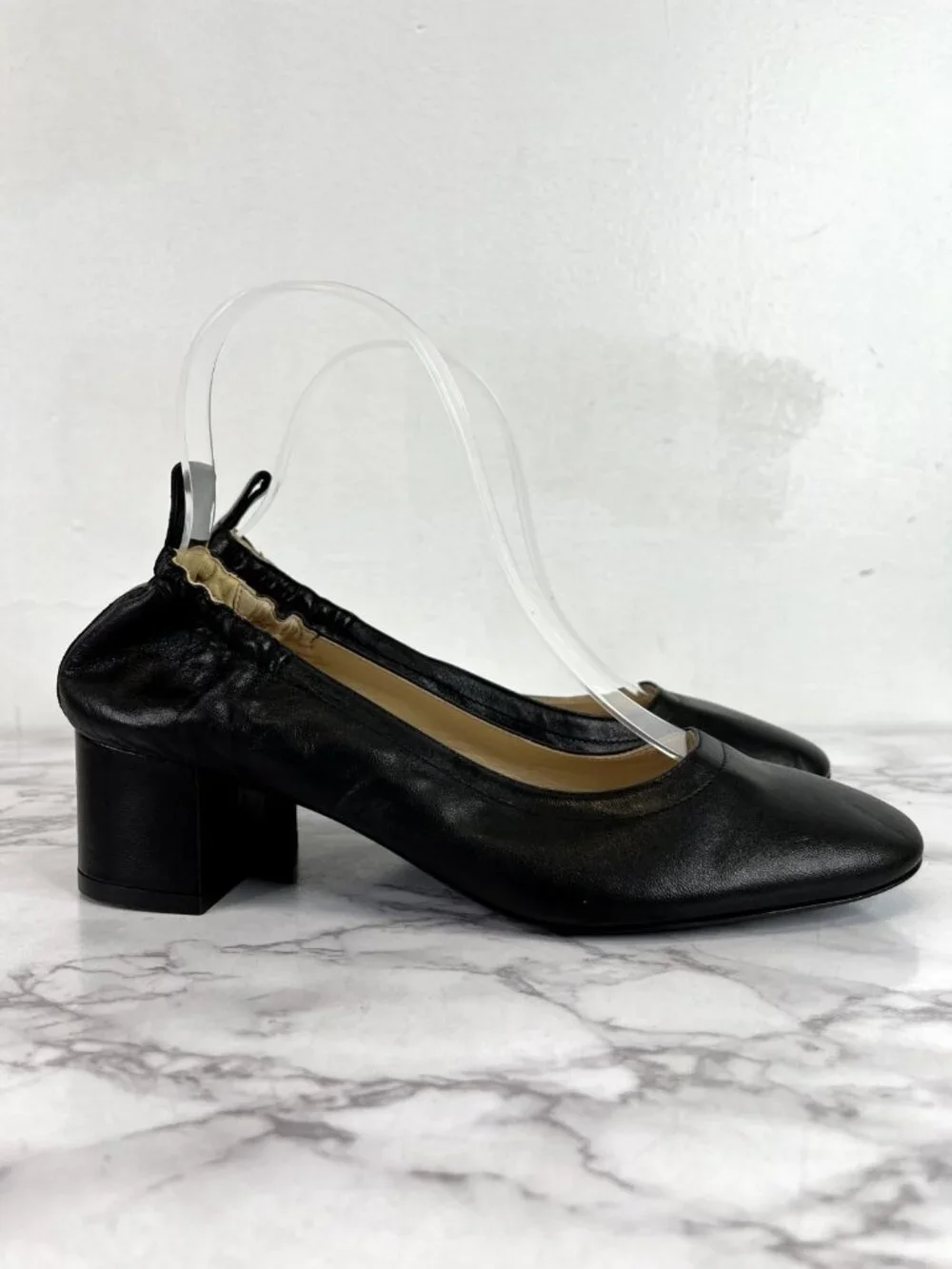 Everlane Women's Black The Italian Leather Day Heel Sz 5.5